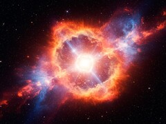 En konstnärsillustration som visar en supernova och dess chockvåg. (Bildkälla: CharlVera - Pixabay)
