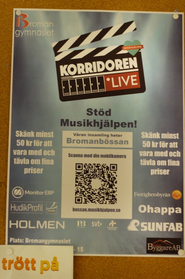 Måndag den 1 december kör sändningen igång från gymnasiet.