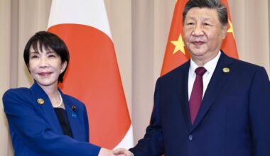 Kina avråder från resor till Japan efter Taiwanbråk