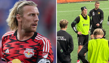 Bomben: Här tränar Emil Forsberg med Gais