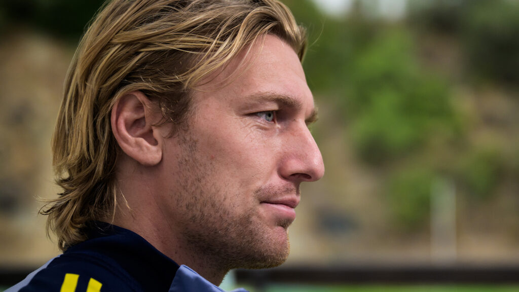 251113 Emil Forsberg i det svenska fotbollslandslaget efter en träningssession den 13 november 2025 i Marbella.

