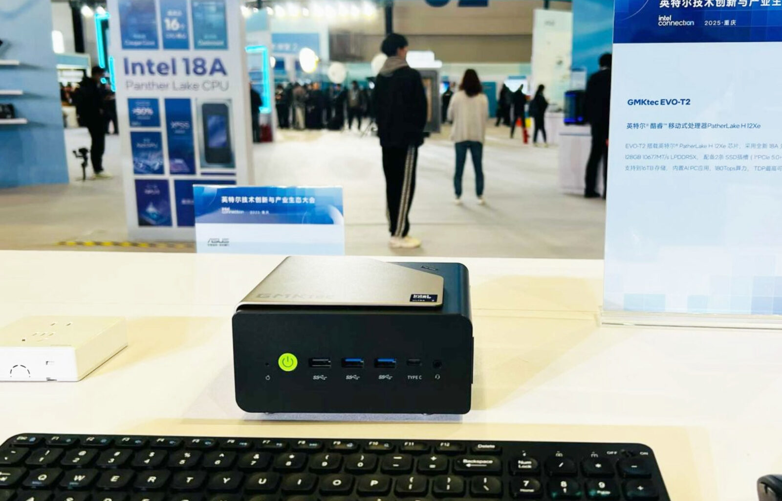 GMKtec förhandsvisar EVO-T2 som första Intel Panther Lake mini-PC med 80 W TDP, Arc B390 iGPU och upp till 128 GB ultrasnabbt LPDDR5x RAM