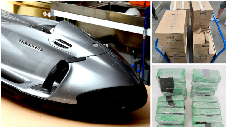 Grodmän hämtade kokain från fartygsskrov