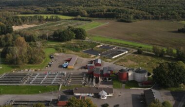 Bilden visar reningsverkets område.