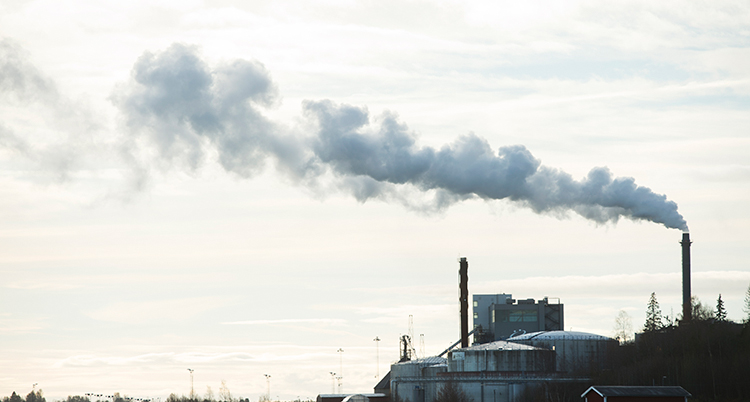 Rök från en skorsten