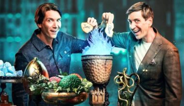 James och Oliver Phelps får titta på magisk bakning med Harry Potter-tema.