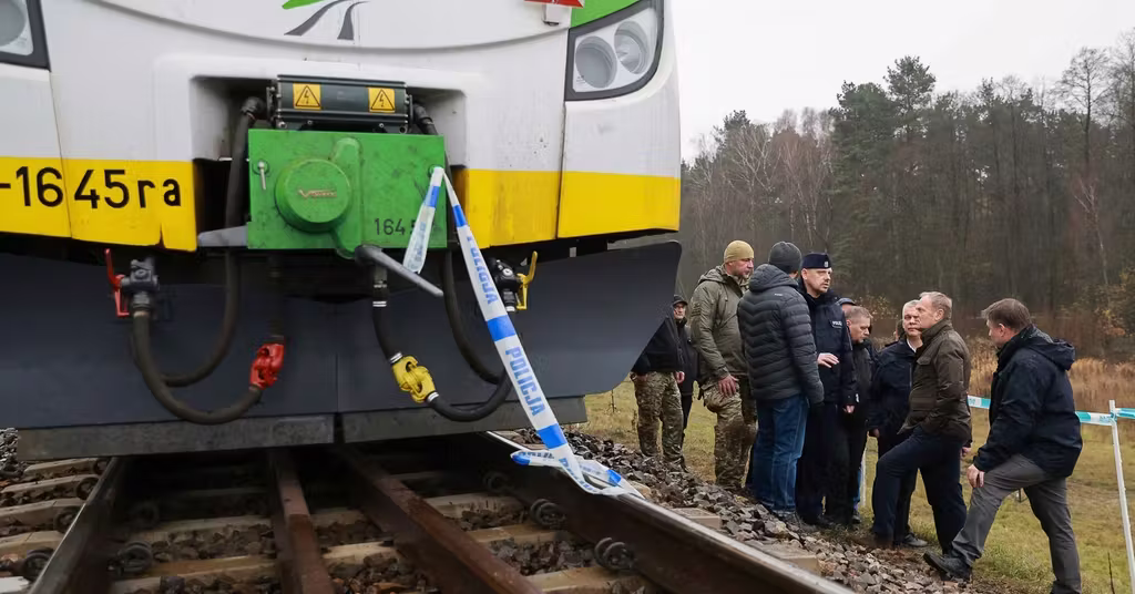 Polen: Explosion på tågräls var sabotage - Västerbottens-Kuriren