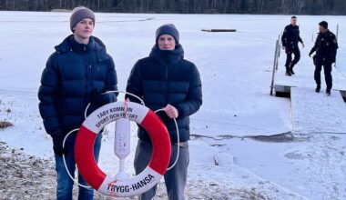 Bröderna Pim och Sam räddade skridskoåkare ur vak i Rösjön