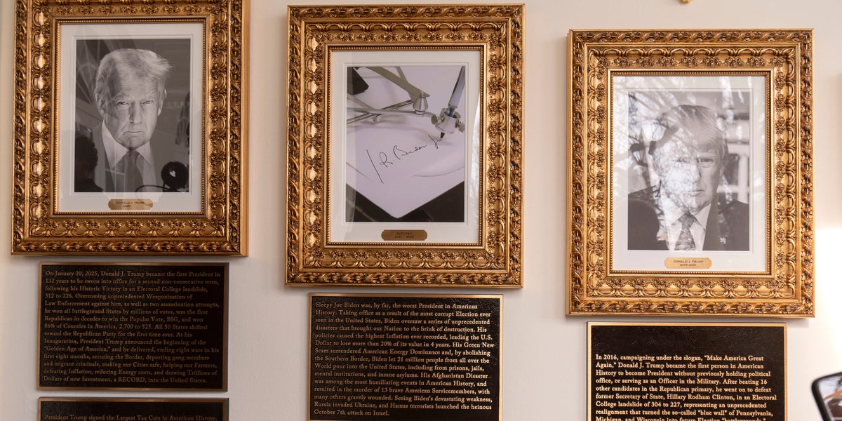 Vita husets porträttvägg – nu med förolämpningar