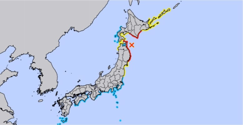 Kraftigt jordskalv utanför Japan – tsunamivarning