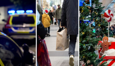 Polisutryckning mitt i julhandlen i Norrköping