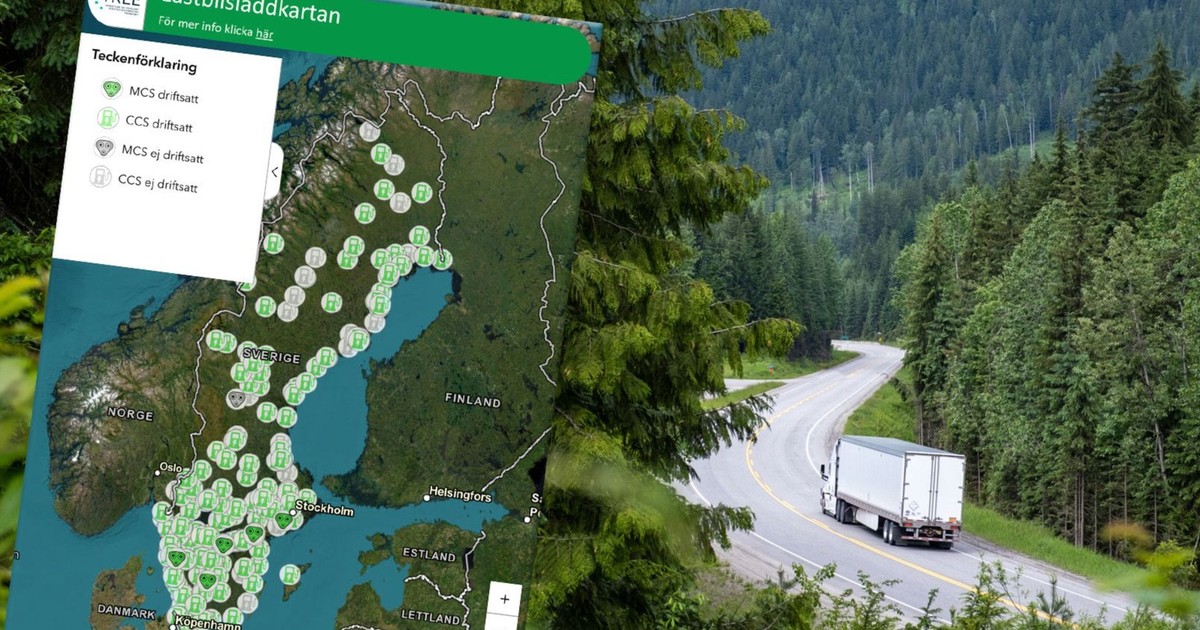 Här är kartan som visar var tung trafik kan ladda - ATL