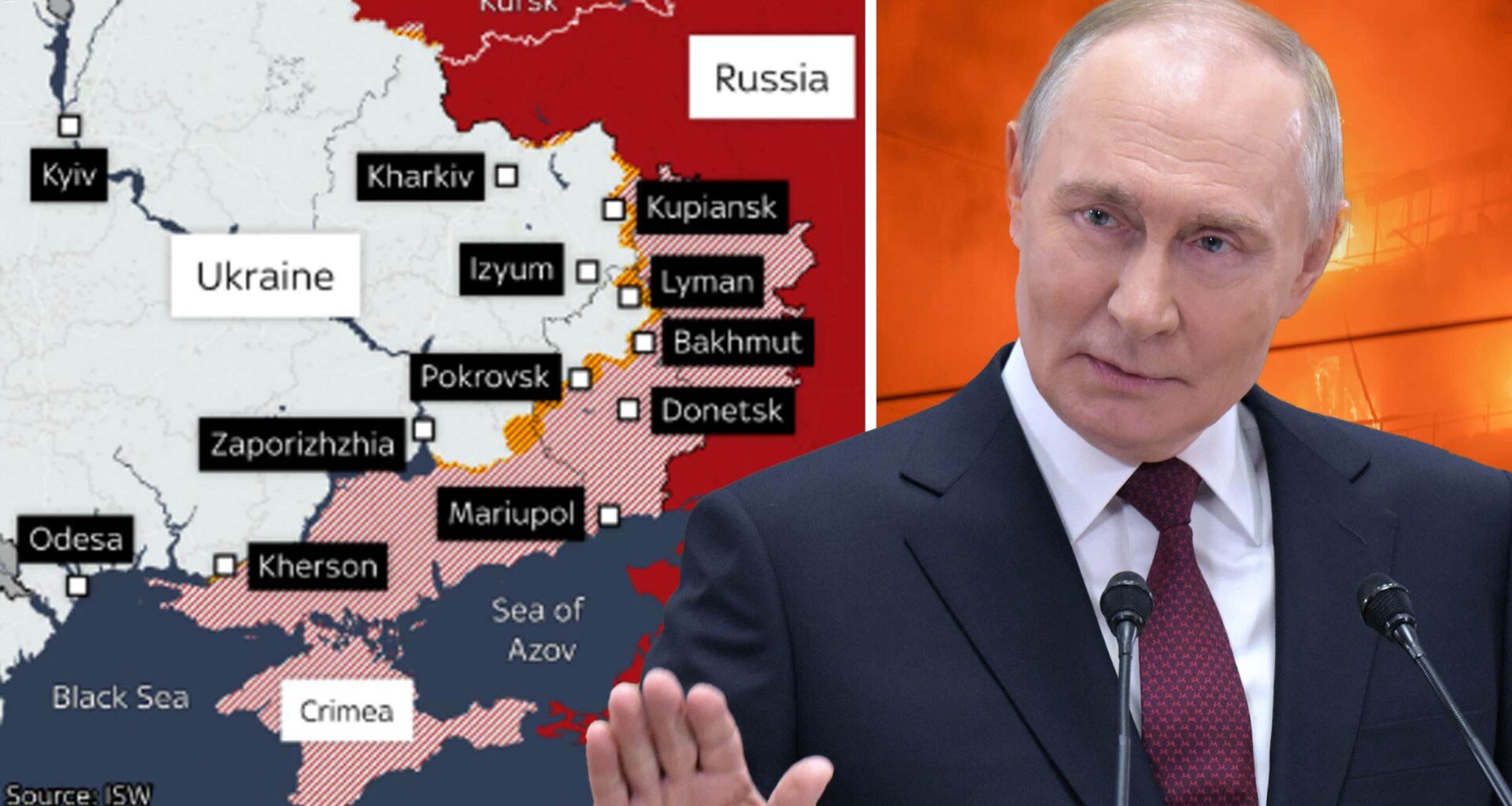 Rysslands största avancemang på ett år i Ukraina