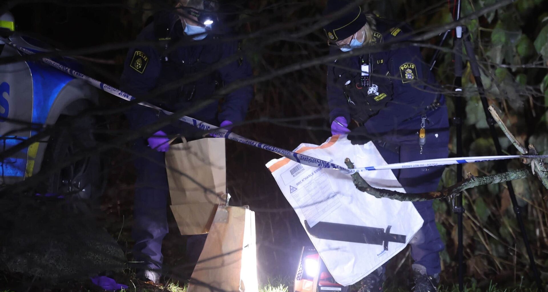 Ung man svårt huggen