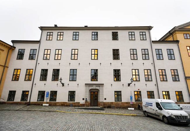 Högsta förvaltningsdomstolen på Riddarholmen i centrala Stockholm.