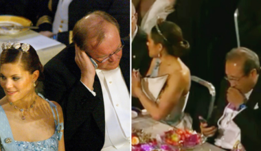 Pristagarens etikettsbrott – bredvid Victoria