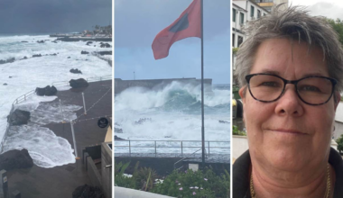 Svenska Elin är mitt i stormen på Kanarieöarna