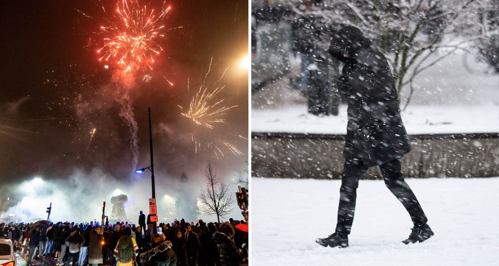Så blir vädret på nyårsafton – snö och vind inleder 2026