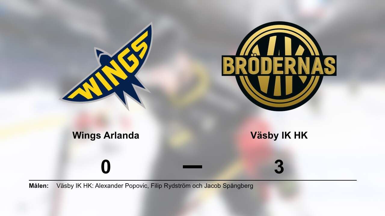 Väsby IK HK fortsätter segersviten mot Wings Arlanda - NWT