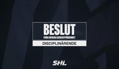 Beslut från Svenska Ishockeyförbundets Disciplinnämnd – Zach Giuttari