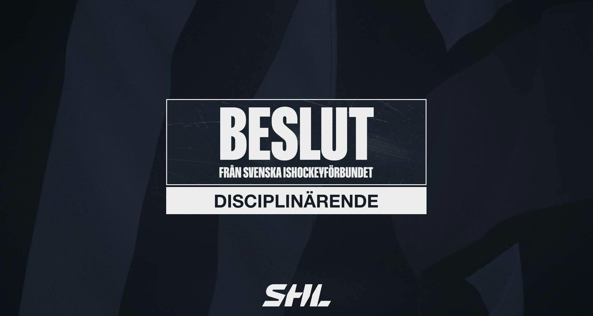Beslut från Svenska Ishockeyförbundets Disciplinnämnd – Luke Witkowski