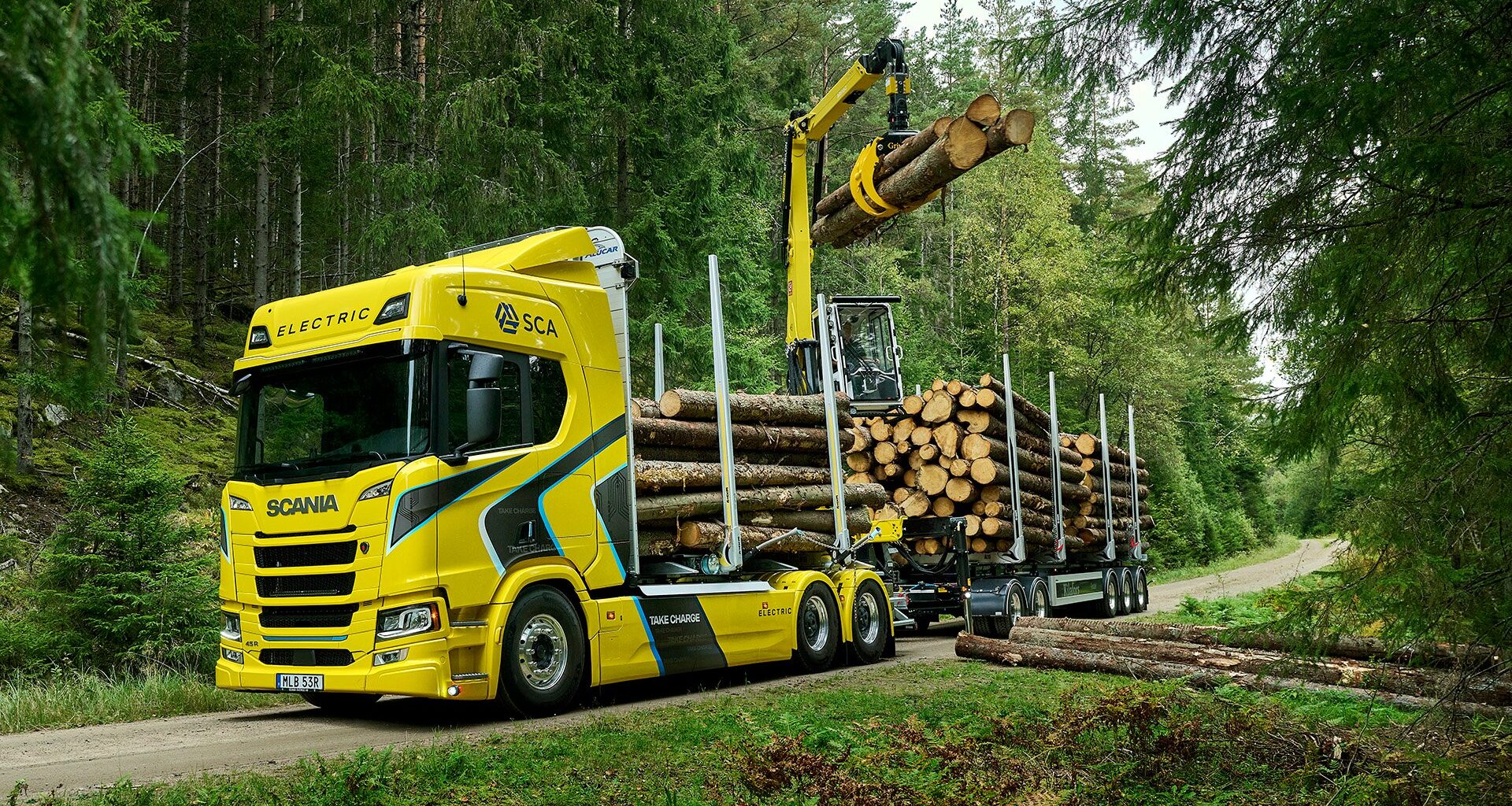 Scania elektrisk timmerbil