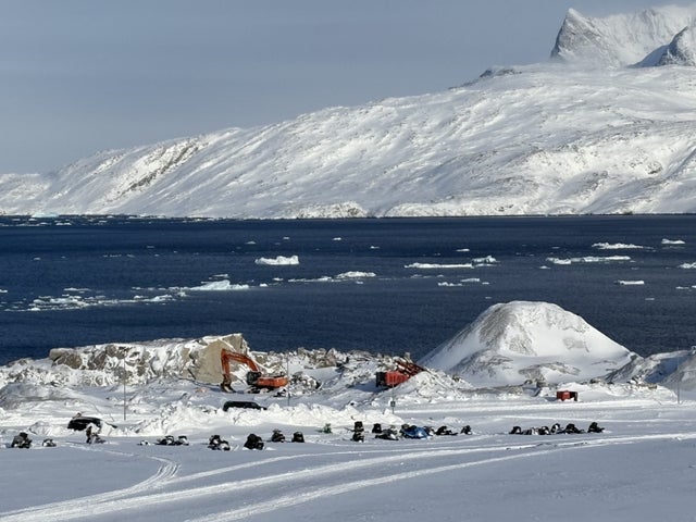 En ny hamn håller på att byggas i Nuuk.