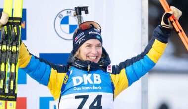 Skidskytte: Anna Magnusson på pallen efter rysare i jaktstarten