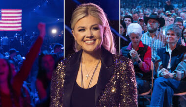 Erika Kirk på ”America fest” i Phoenix i Arizona håller tal