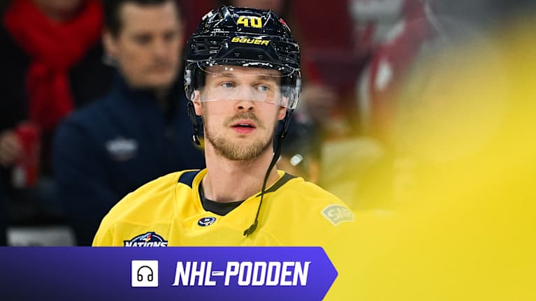 Elias Pettersson i landslagsuniform.