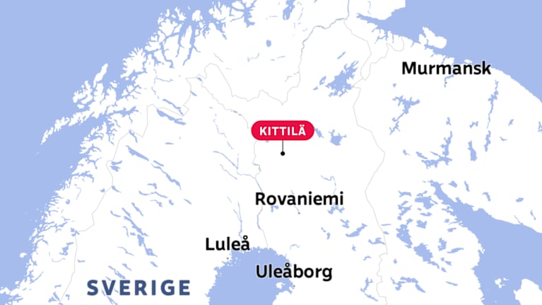 Karta där Kittilä har märkts ut.