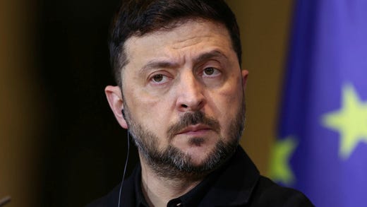 Volodymyr Zelenskyj hoppas att USA ska hitta en lösning.