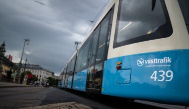 Man på elsparkcykel påkörd av spårvagn i Göteborg