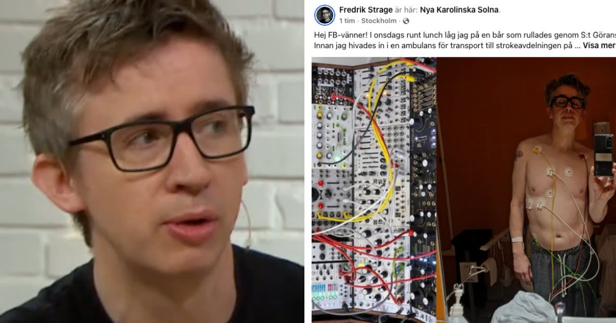 Fredrik Strage på sjukhus – har fått karotisdissektion, en bristning i en halspulsådern