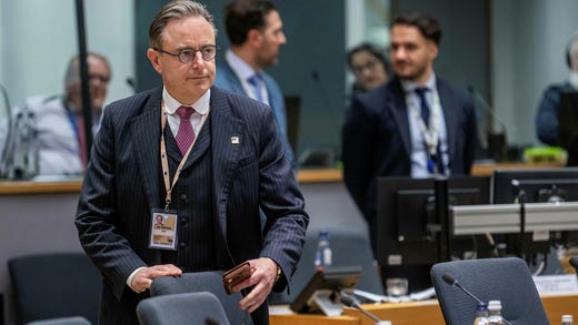 Belgiens premiärminister Bart De Wever på EU-toppmötet.