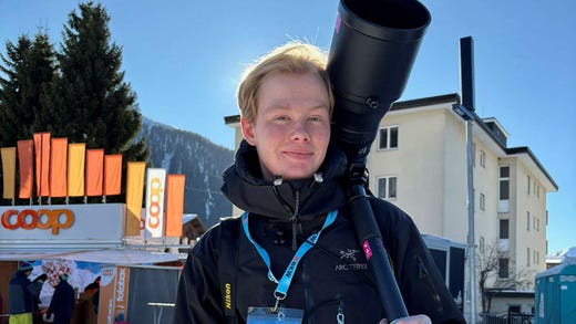 Maxim Thoré i Davos i samband med förra helgens skidtävlingar.