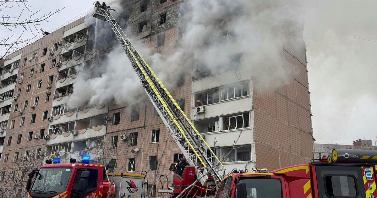 Många skadade i rysk attack mot Zaporizjzja