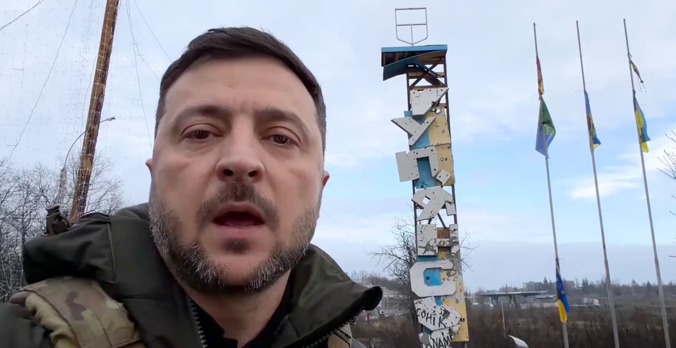 Zelenskyj i Kupjansk efter rapporter om motoffensiv