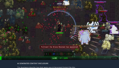 Spelet Codex Mortis är helt skapat med AI. Vampire Survivors-liknande spel.