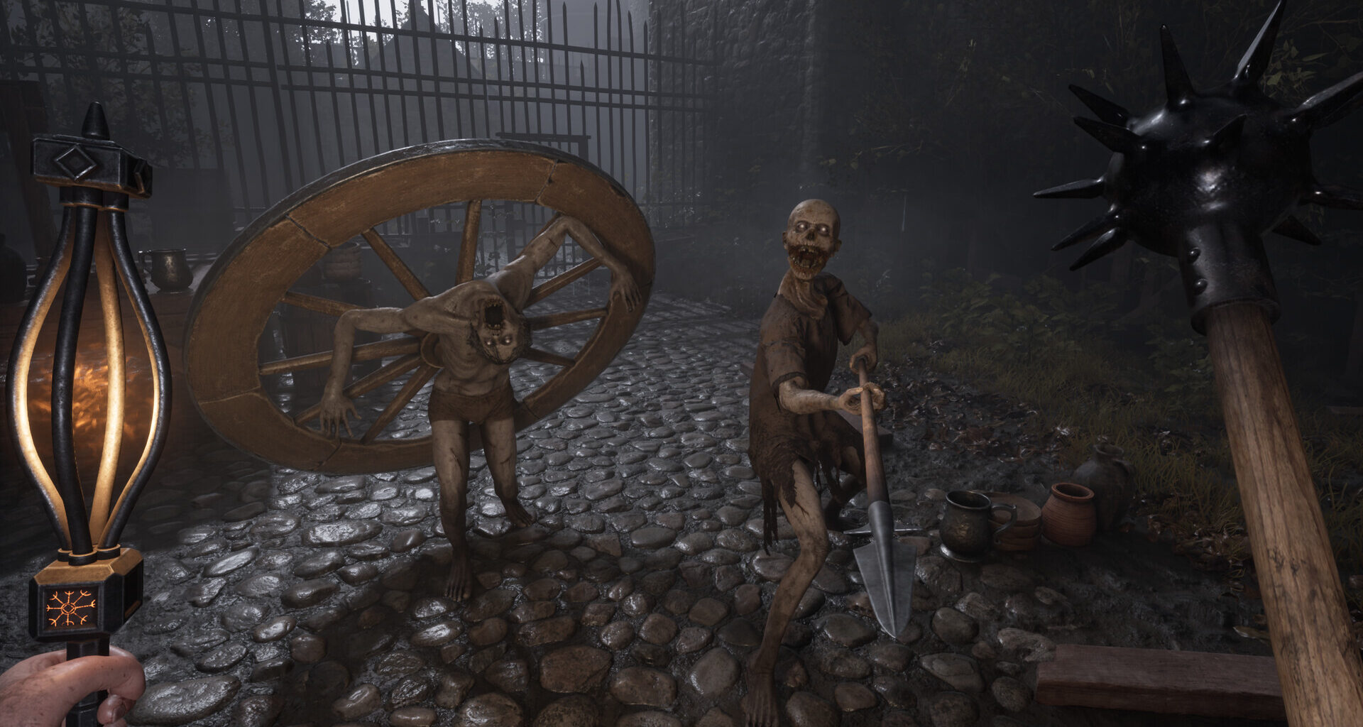 Fajtas mot odöda i Decrepit. Utvecklat av svenska Jämmerdal Games.