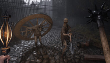 Fajtas mot odöda i Decrepit. Utvecklat av svenska Jämmerdal Games.