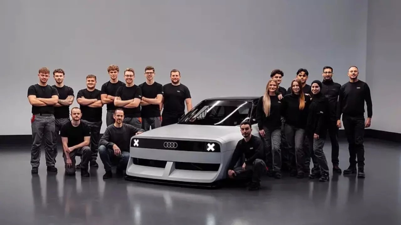 Lärlingar hyllar Audis femma med retro-koncept. Blir tyvärr bara ett exemplar av denna.