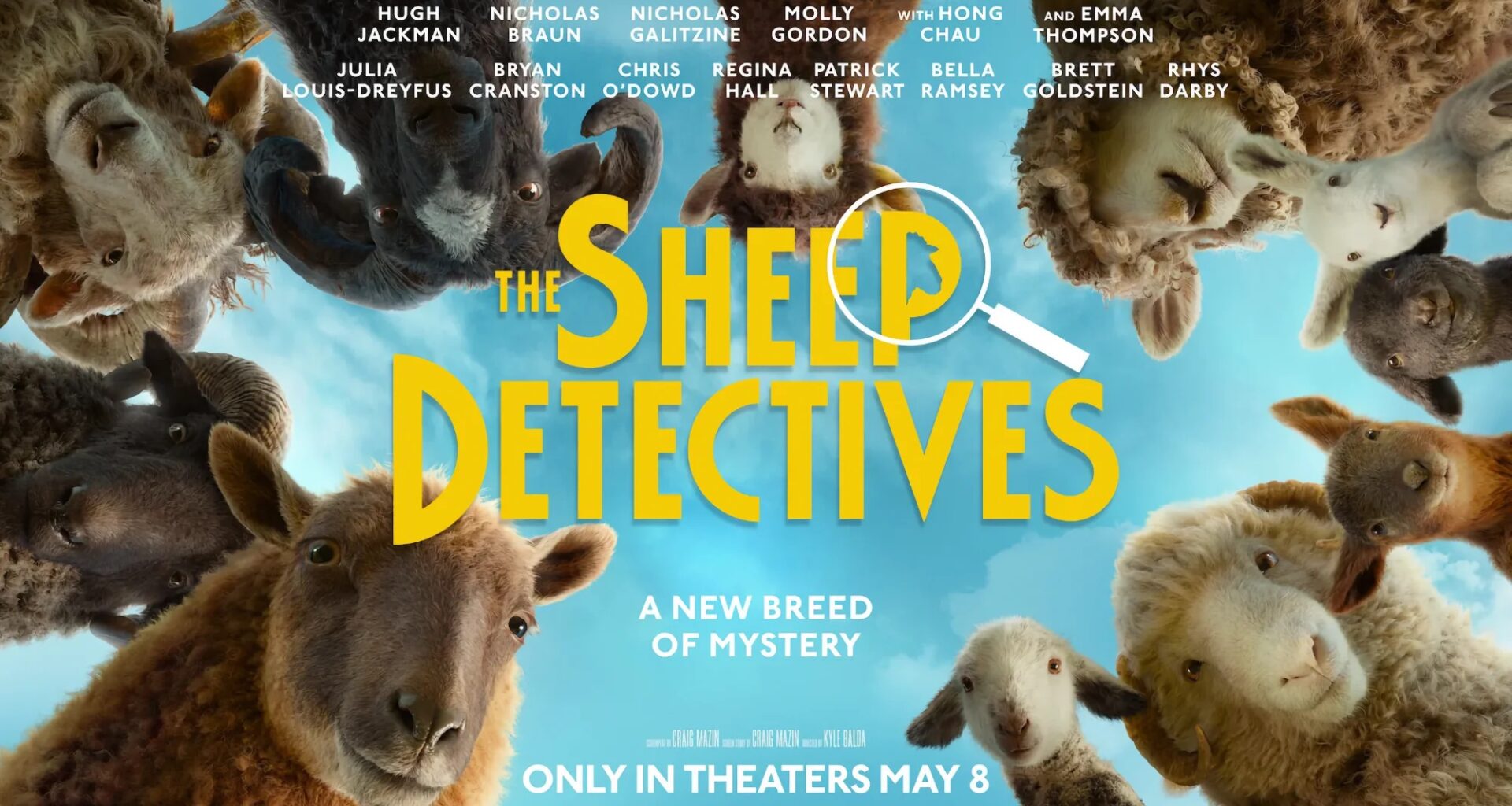 Får löser mord i The Sheep Detectives. Krimkomedi med Hugh Jackman och Emma Thompson.