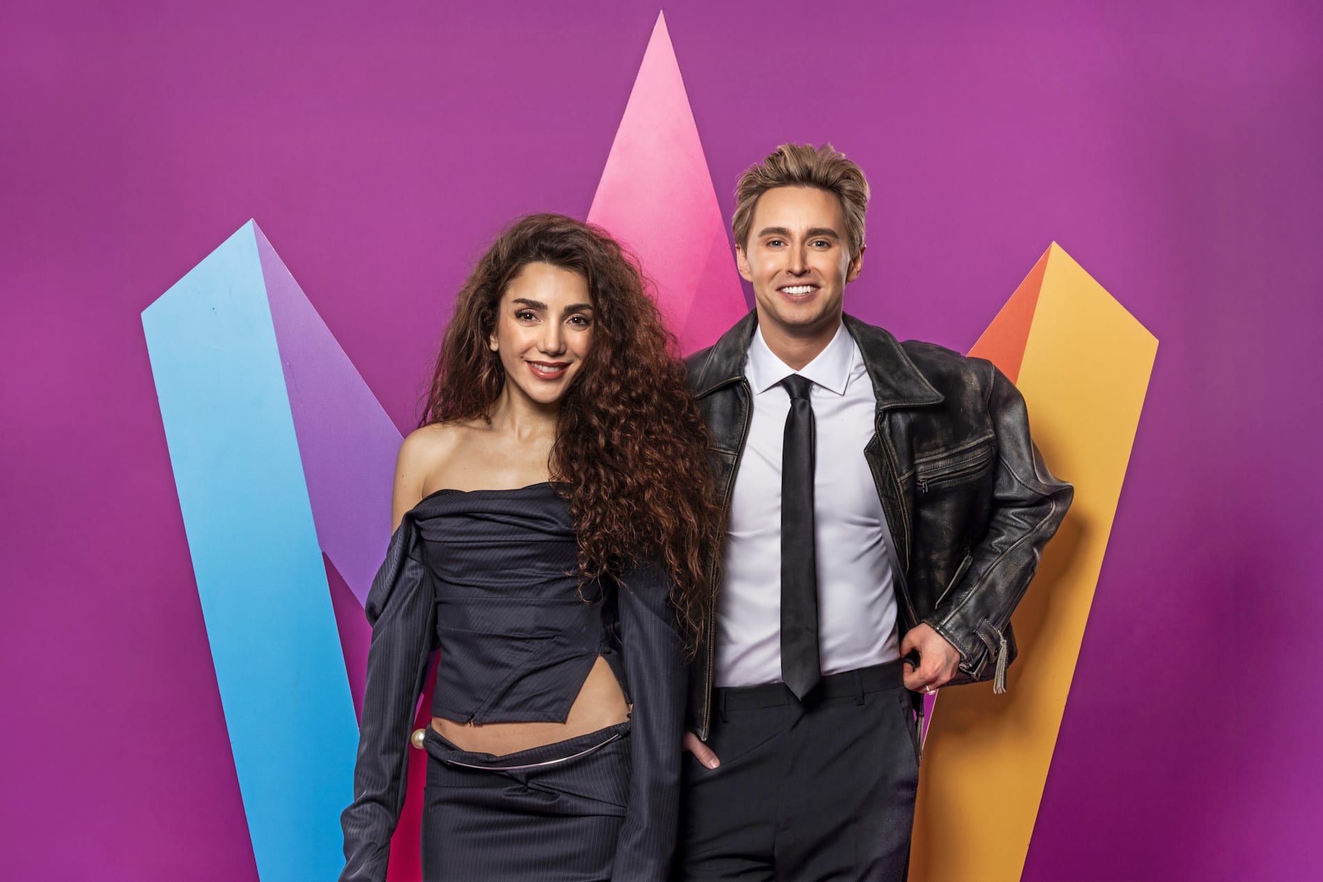 Gina Dirawi och Hampus Nessvold leder Melodifestivalen 2026. 