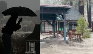 Störtflodsvarningar i Kalifornien