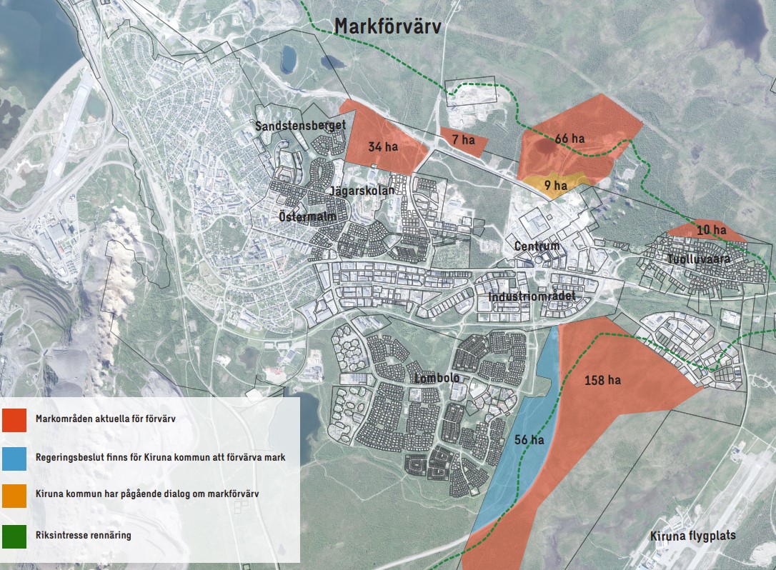 LKAB ansöker om köp av mark i Kiruna