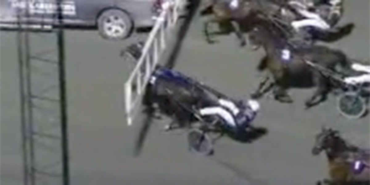 Thomas Dalborg och hästen Pete Baldwin vann på V85 efter galna tjuvstarten