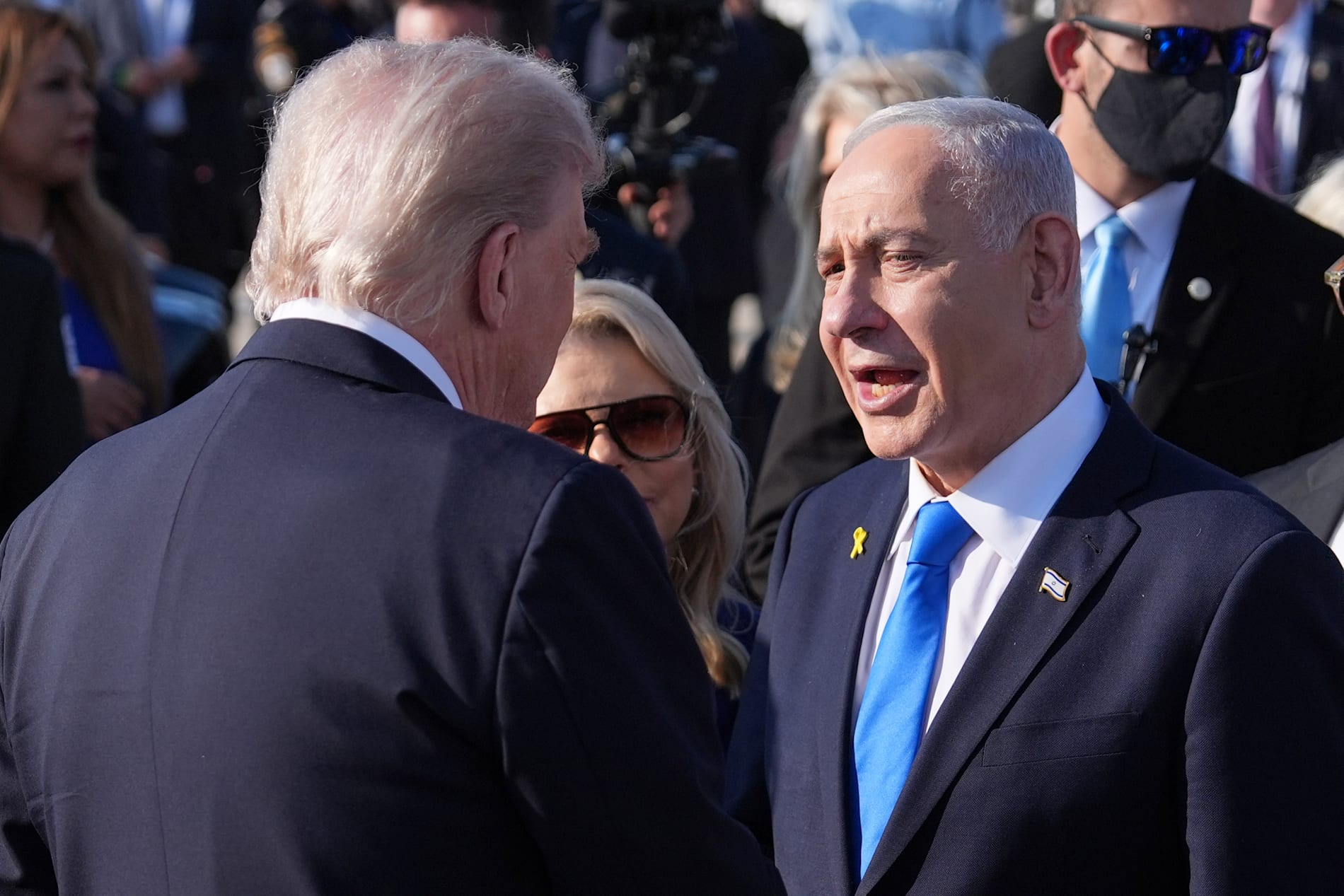USA:s president Donald Trump och Israels premiärminister Benjamin Netanyahu vid ett möte i Tel Aviv i höstas.