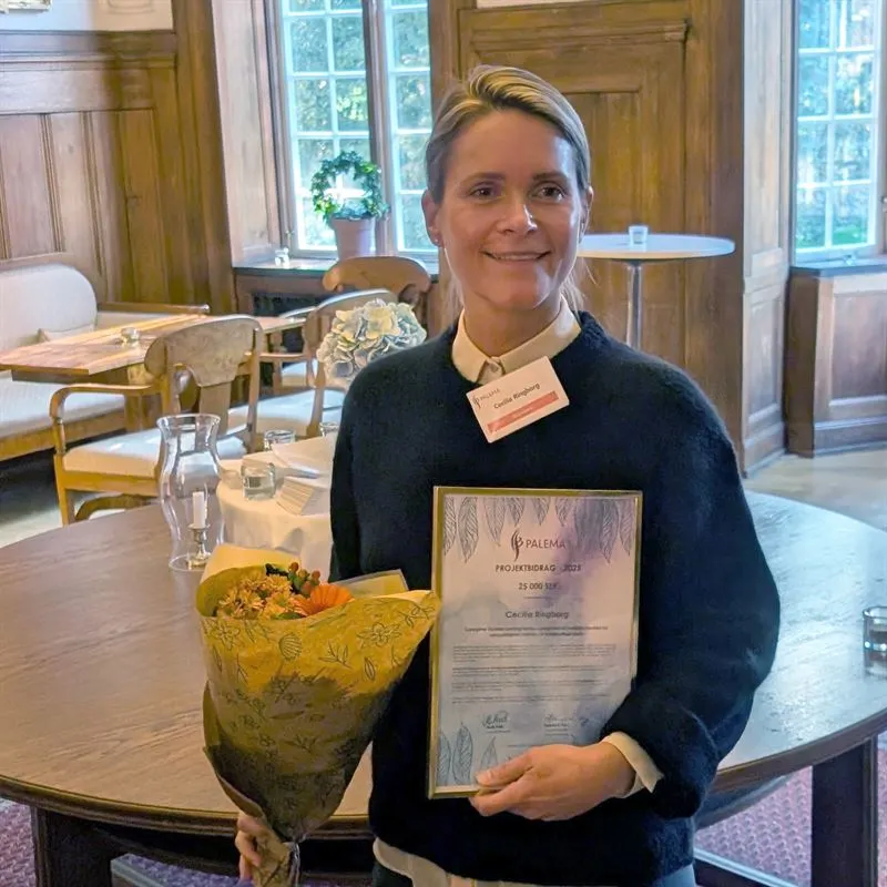 Cecilia Ringborg får projektbidrag från Palema