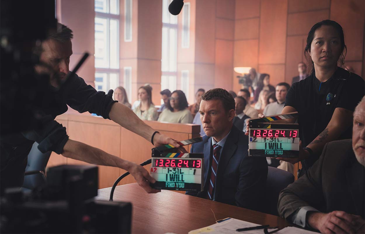 Från inspelningen av ”I Will Find You”. 